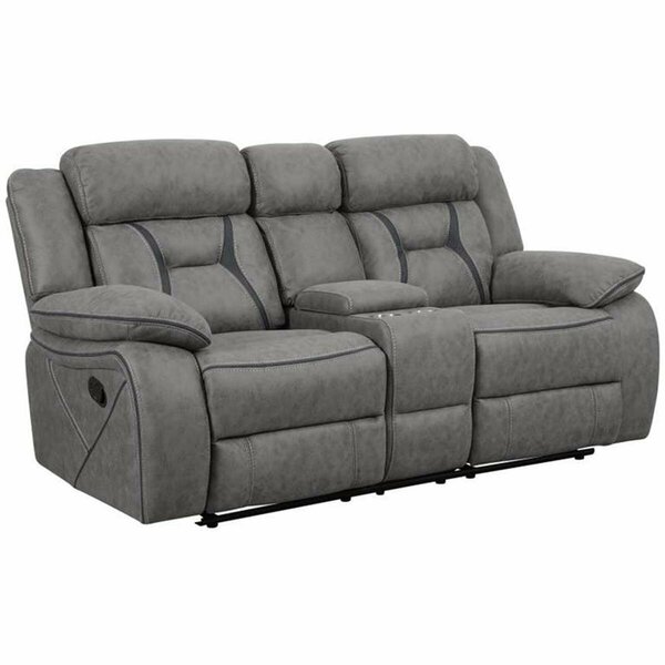 Coaster 41 x 75 x 39 in. Living Room Motion Loveseat, Stone 602262